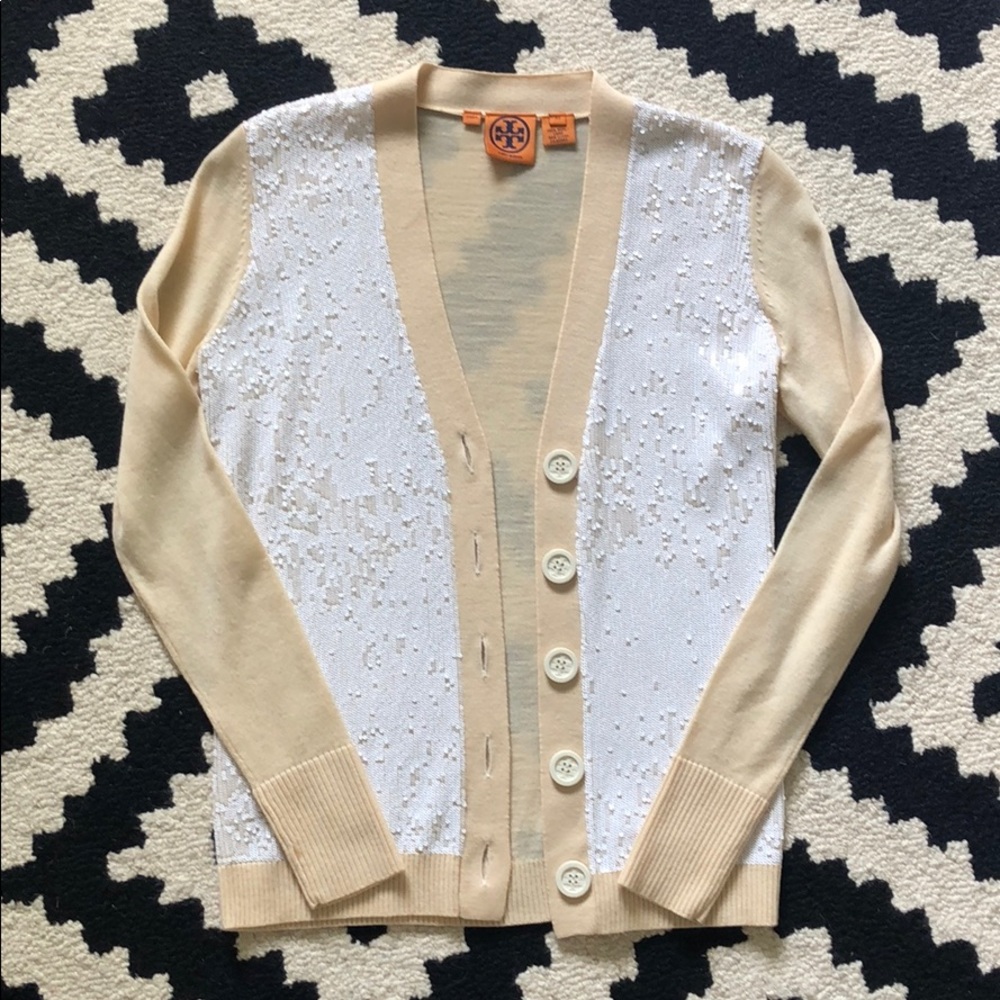 Stunning Tory Burch sequin cardigan